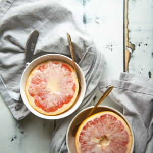 Grapefruit with Condensed Milk - Food Photography