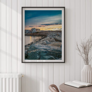 Bearskin Neck at Night – Rockport MA Fine Art Print | New England Coastal Town Night Photography