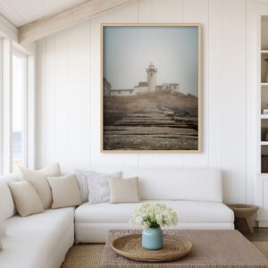 Dog Bar Lighthouse – Foggy Gloucester MA Coastal Photography Print | New England Nautical Wall Art