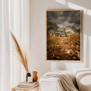 Yosemite Stormy Skies Over Trail – National Park Fine Art Print | Dramatic Landscape Photography Wall Art